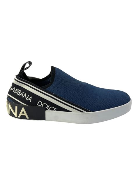 tenis dolce gabbana hombre azules|Dolce & Gabbana slip on sneakers.